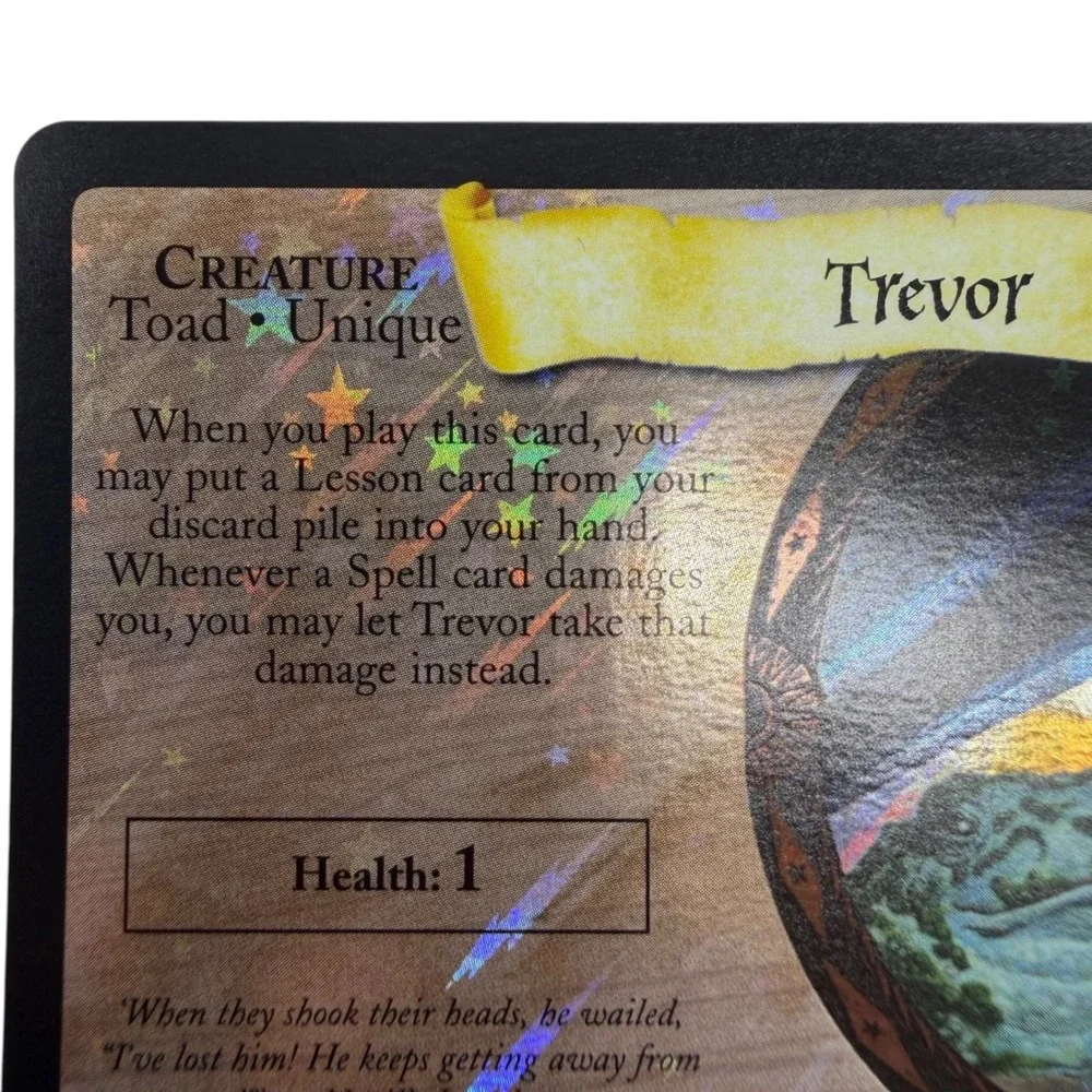 Harry Potter TCG Trevor 30/80 Quidditch Rare Foil Trading Card 2001 Vintage